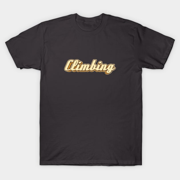 Climbing typography T-Shirt by KondeHipe